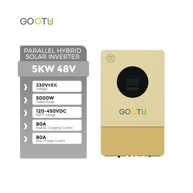Parallel Solar Inverter 48V 5000W Mppt - อินเวอร์เตอร์พลังงานแสงอาทิตย์แบบไฮบริด Gootu New 48V 5Kw Pv