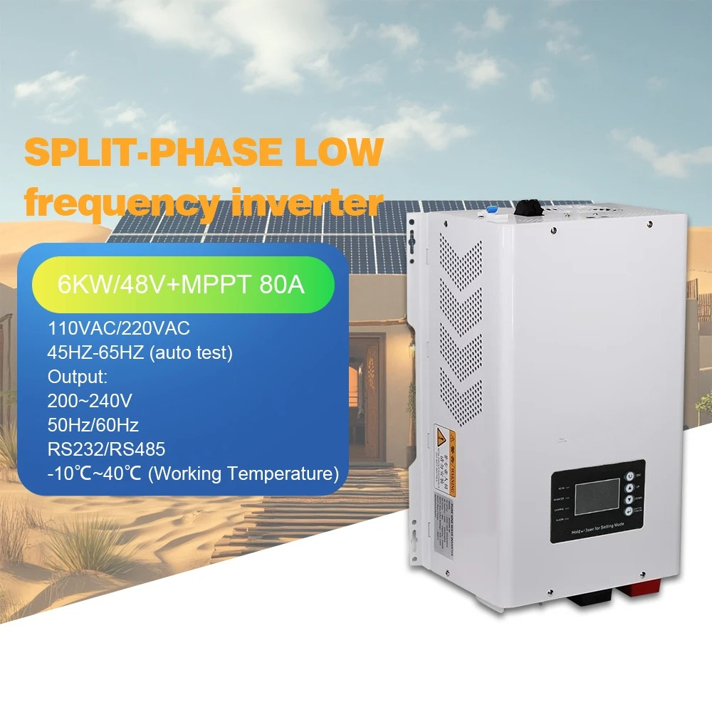 Off Grid Solar Inverter 48V 6000W - อินเวอร์เตอร์พลังงานแสงอาทิตย์แบบ Pure Sine Wave 6000W 48V