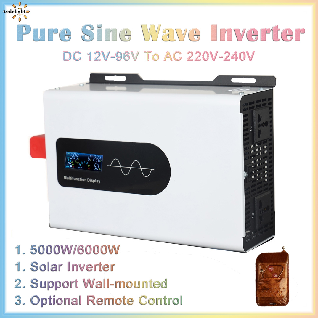 Off Grid Solar Inverter 48V 6000W - อินเวอร์เตอร์เพียวไซน์เวฟ12V 220V 5000W 6000W ตัวแปลง12V 24V