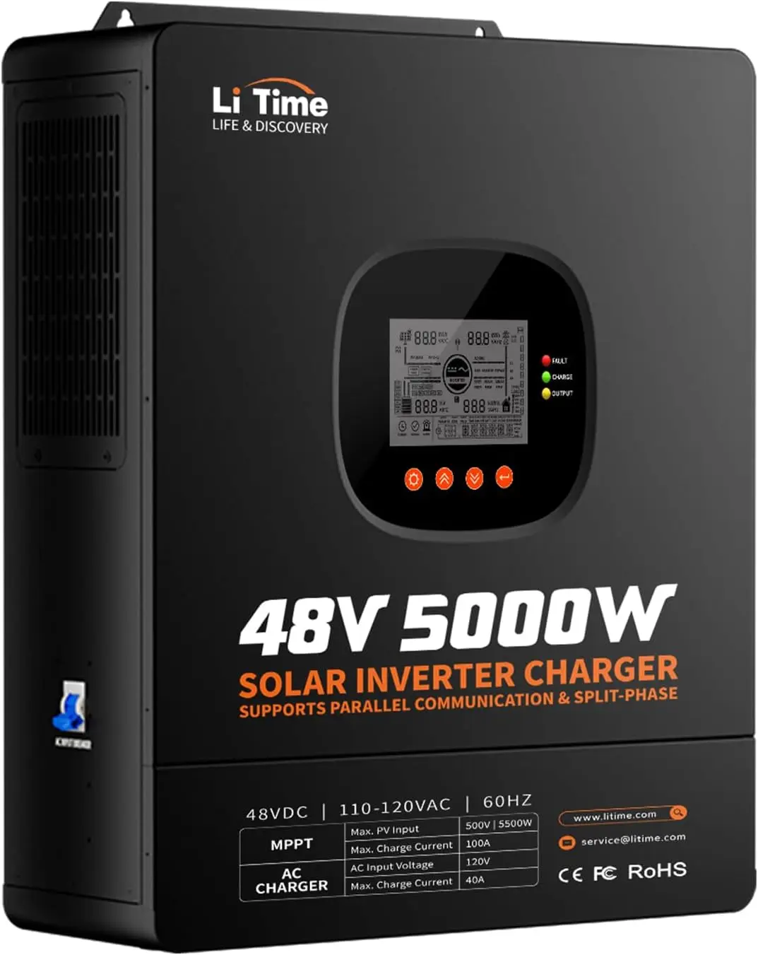 อินเวอร์เตอร์ LiTime 5000W แบบ - Parallel Solar Inverter 48V 5000W Mppt บทวิจารณ์และราคา