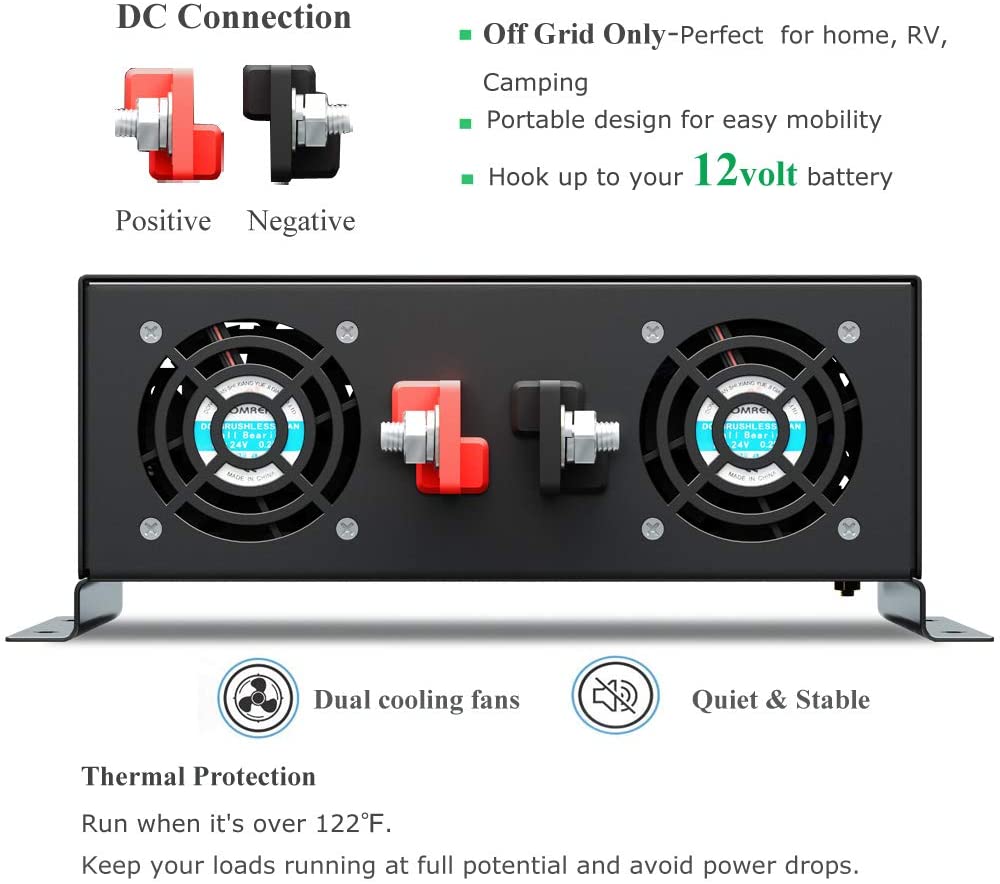 อินเวอร์เตอร์พลังงานแสงอาทิตย์ - Pure Sine Wave Inverter 5000W 48V 220V บทวิจารณ์และราคา